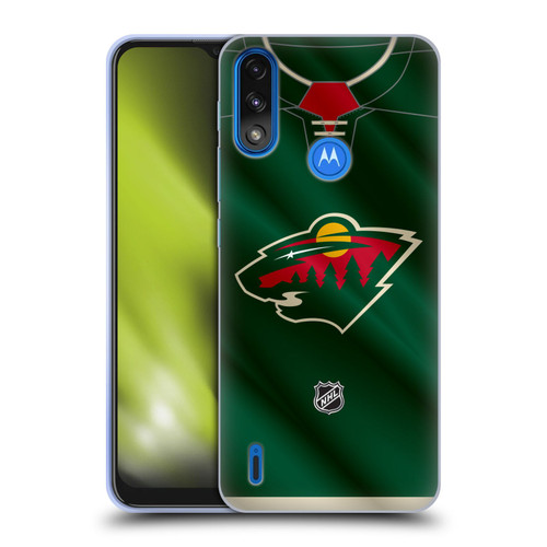 NHL Minnesota Wild Jersey Soft Gel Case for Motorola Moto E7 Power / Moto E7i Power