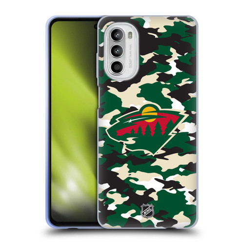 NHL Minnesota Wild Camouflage Soft Gel Case for Motorola Moto G52