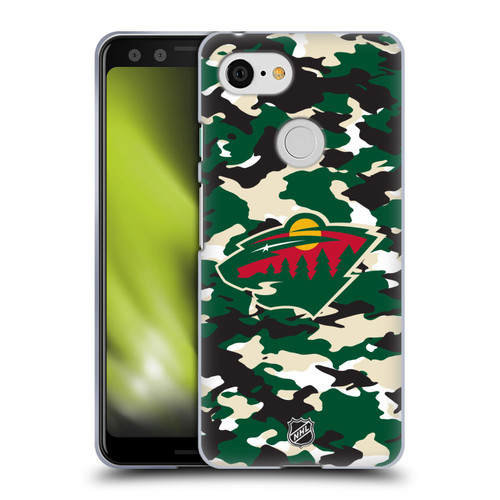 NHL Minnesota Wild Camouflage Soft Gel Case for Google Pixel 3