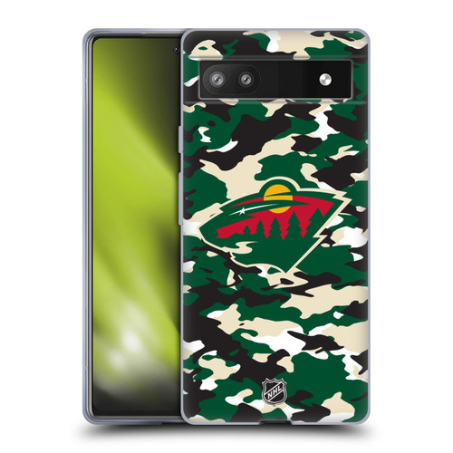 NHL Minnesota Wild Camouflage Soft Gel Case for Google Pixel 6a