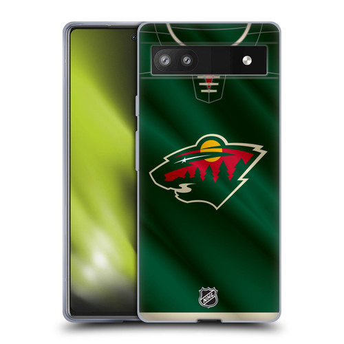 NHL Minnesota Wild Jersey Soft Gel Case for Google Pixel 6a