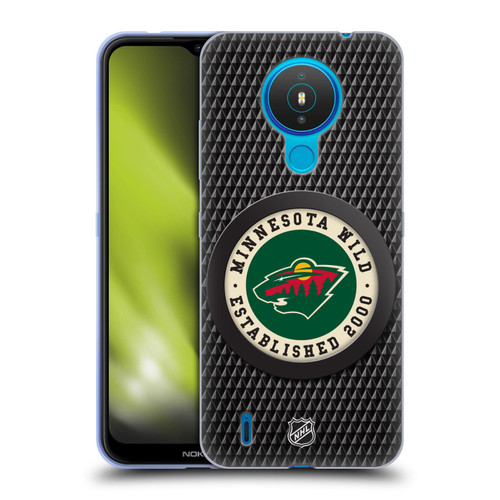 NHL Minnesota Wild Puck Texture Soft Gel Case for Nokia 1.4