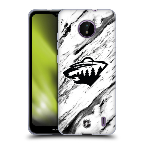 NHL Minnesota Wild Marble Soft Gel Case for Nokia C10 / C20