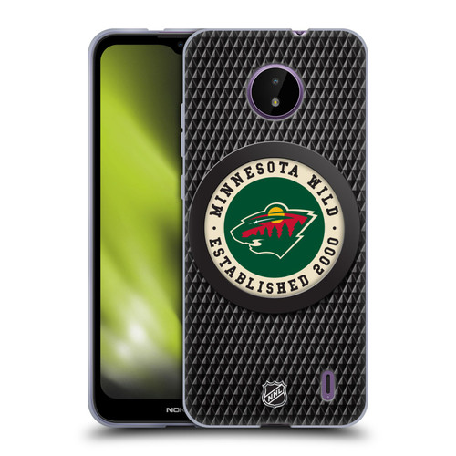 NHL Minnesota Wild Puck Texture Soft Gel Case for Nokia C10 / C20