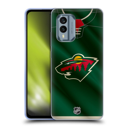 NHL Minnesota Wild Jersey Soft Gel Case for Nokia X30