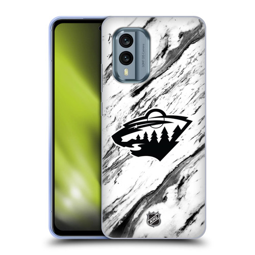 NHL Minnesota Wild Marble Soft Gel Case for Nokia X30