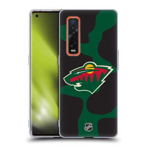 NHL Minnesota Wild Cow Pattern Soft Gel Case for OPPO Find X2 Pro 5G