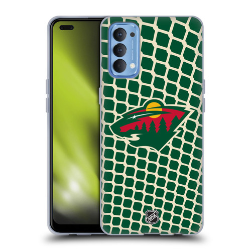 NHL Minnesota Wild Net Pattern Soft Gel Case for OPPO Reno 4 5G