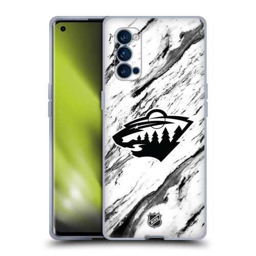 NHL Minnesota Wild Marble Soft Gel Case for OPPO Reno 4 Pro 5G