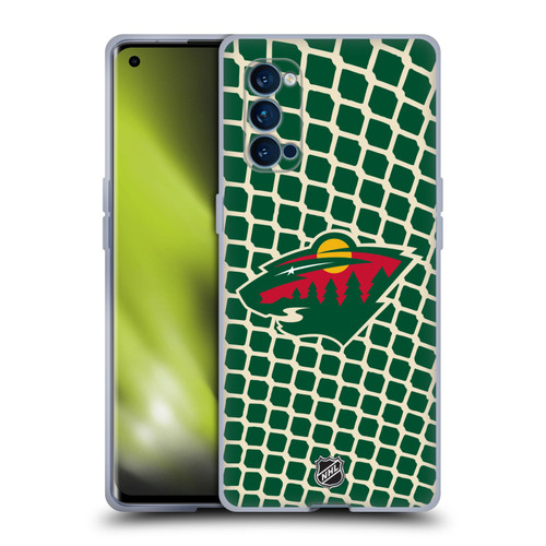 NHL Minnesota Wild Net Pattern Soft Gel Case for OPPO Reno 4 Pro 5G
