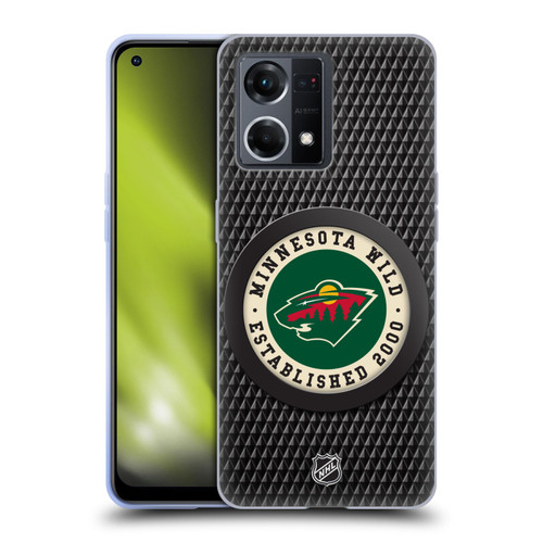 NHL Minnesota Wild Puck Texture Soft Gel Case for OPPO Reno8 4G