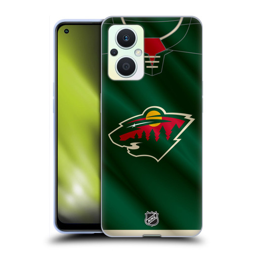NHL Minnesota Wild Jersey Soft Gel Case for OPPO Reno8 Lite