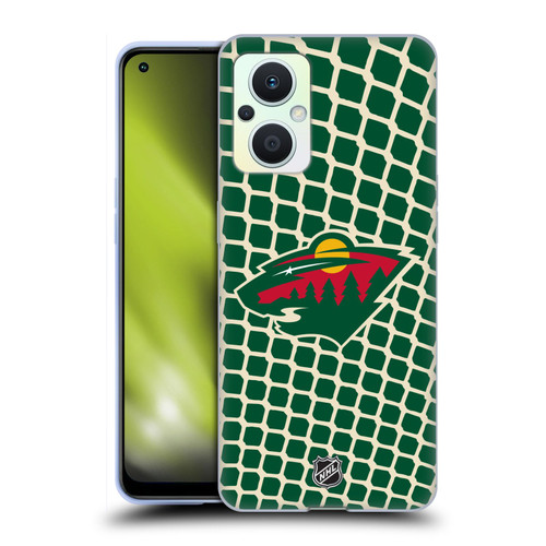 NHL Minnesota Wild Net Pattern Soft Gel Case for OPPO Reno8 Lite