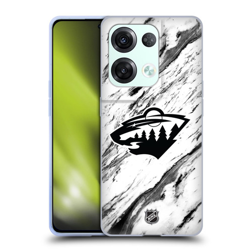 NHL Minnesota Wild Marble Soft Gel Case for OPPO Reno8 Pro