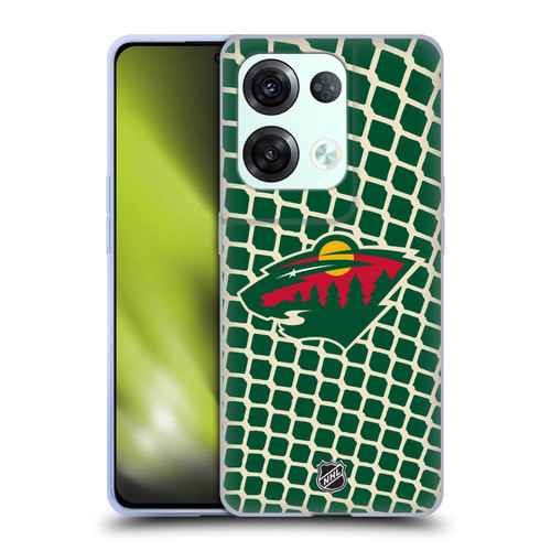 NHL Minnesota Wild Net Pattern Soft Gel Case for OPPO Reno8 Pro