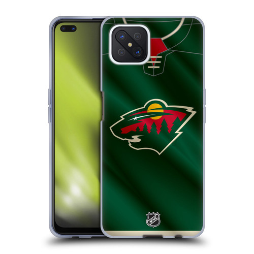 NHL Minnesota Wild Jersey Soft Gel Case for OPPO Reno4 Z 5G