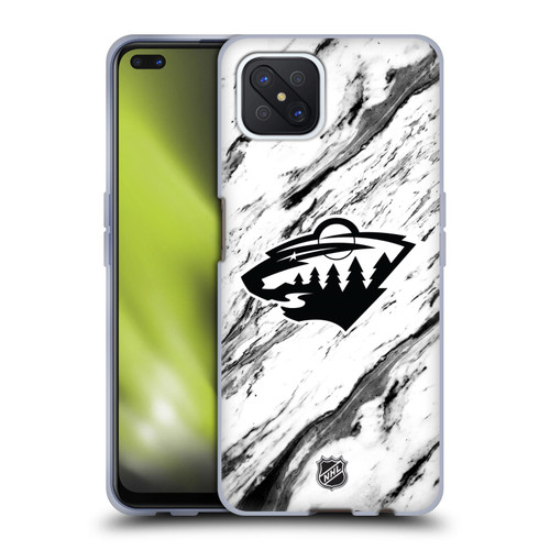 NHL Minnesota Wild Marble Soft Gel Case for OPPO Reno4 Z 5G