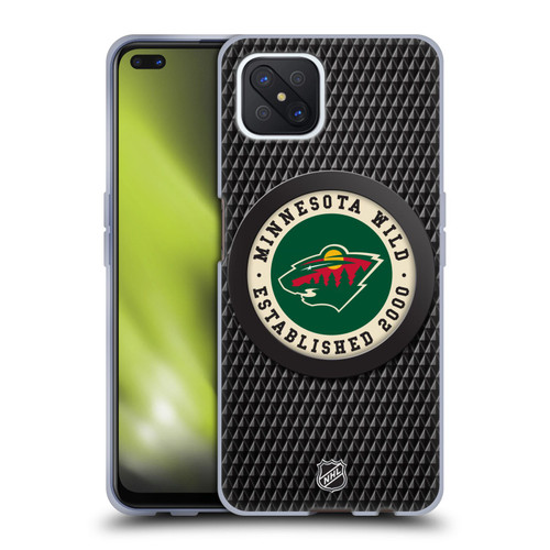 NHL Minnesota Wild Puck Texture Soft Gel Case for OPPO Reno4 Z 5G