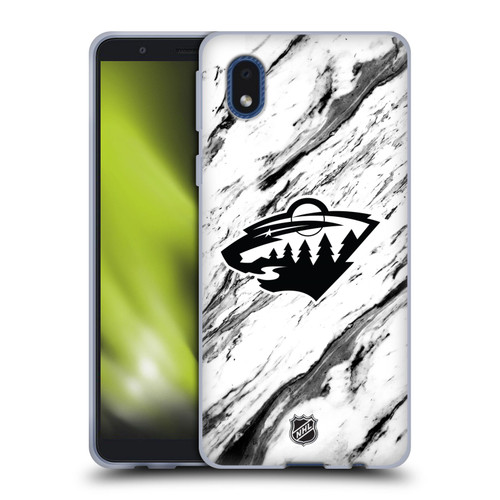 NHL Minnesota Wild Marble Soft Gel Case for Samsung Galaxy A01 Core (2020)