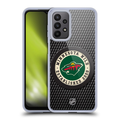 NHL Minnesota Wild Puck Texture Soft Gel Case for Samsung Galaxy A23 / 5G (2022)