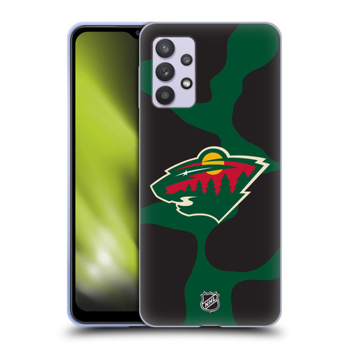 NHL Minnesota Wild Cow Pattern Soft Gel Case for Samsung Galaxy A32 5G / M32 5G (2021)