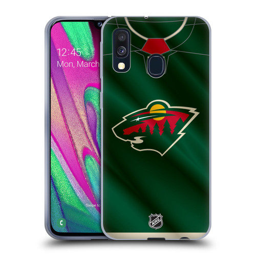 NHL Minnesota Wild Jersey Soft Gel Case for Samsung Galaxy A40 (2019)
