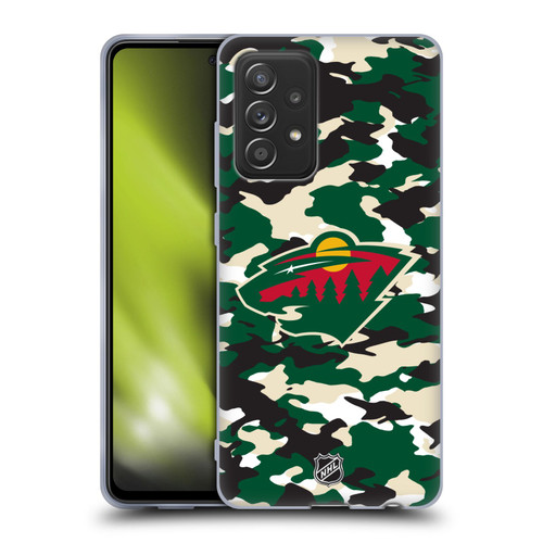 NHL Minnesota Wild Camouflage Soft Gel Case for Samsung Galaxy A52 / A52s / 5G (2021)