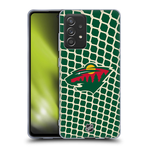 NHL Minnesota Wild Net Pattern Soft Gel Case for Samsung Galaxy A52 / A52s / 5G (2021)