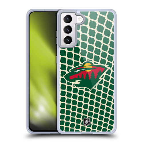 NHL Minnesota Wild Net Pattern Soft Gel Case for Samsung Galaxy S21+ 5G