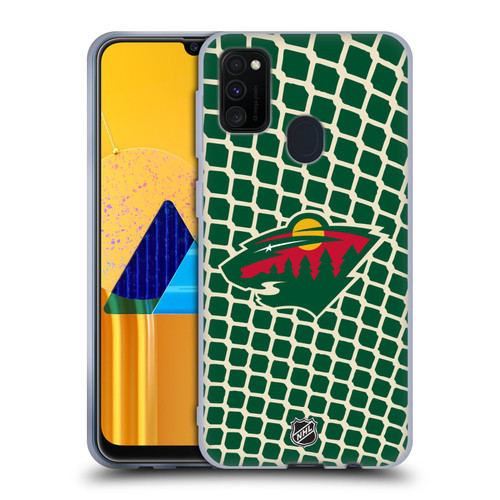 NHL Minnesota Wild Net Pattern Soft Gel Case for Samsung Galaxy M30s (2019)/M21 (2020)
