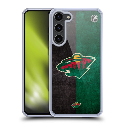 NHL Minnesota Wild Half Distressed Soft Gel Case for Samsung Galaxy S23+ 5G