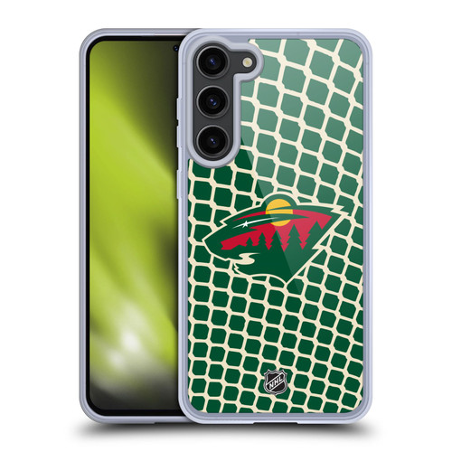 NHL Minnesota Wild Net Pattern Soft Gel Case for Samsung Galaxy S23+ 5G