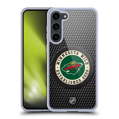 NHL Minnesota Wild Puck Texture Soft Gel Case for Samsung Galaxy S23+ 5G