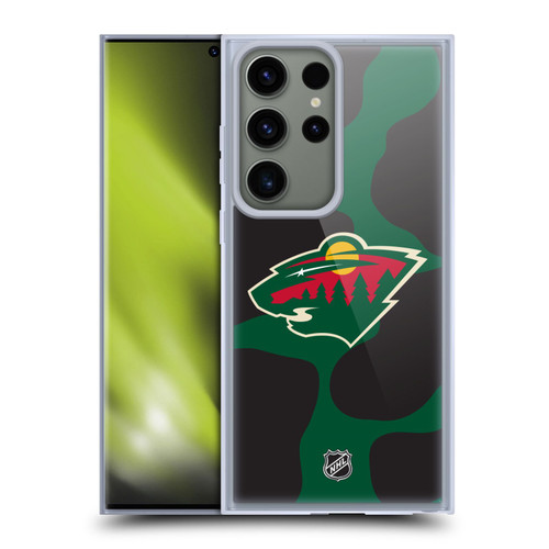 NHL Minnesota Wild Cow Pattern Soft Gel Case for Samsung Galaxy S23 Ultra 5G