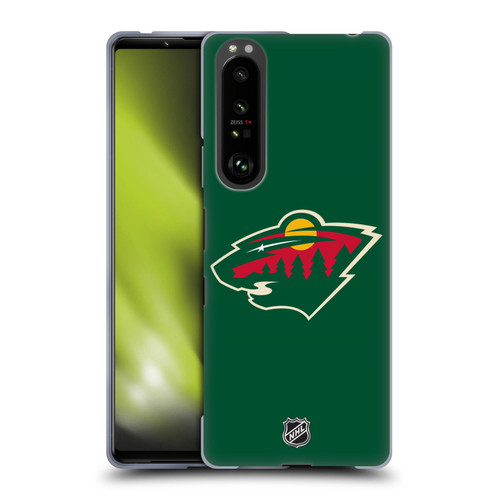 NHL Minnesota Wild Plain Soft Gel Case for Sony Xperia 1 III