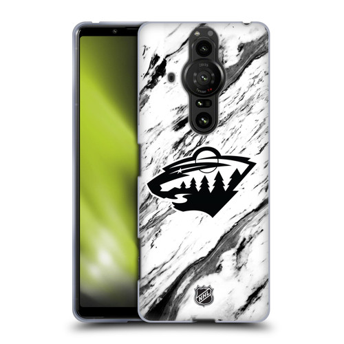 NHL Minnesota Wild Marble Soft Gel Case for Sony Xperia Pro-I