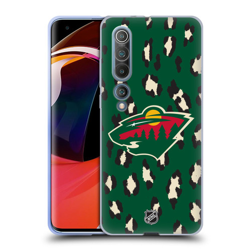 NHL Minnesota Wild Leopard Patten Soft Gel Case for Xiaomi Mi 10 5G / Mi 10 Pro 5G