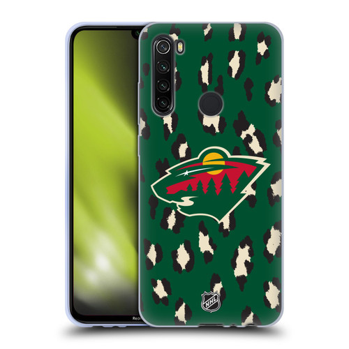 NHL Minnesota Wild Leopard Pattern Soft Gel Case for Xiaomi Redmi Note 8T