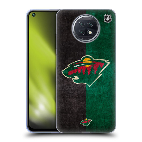 NHL Minnesota Wild Half Distressed Soft Gel Case for Xiaomi Redmi Note 9T 5G