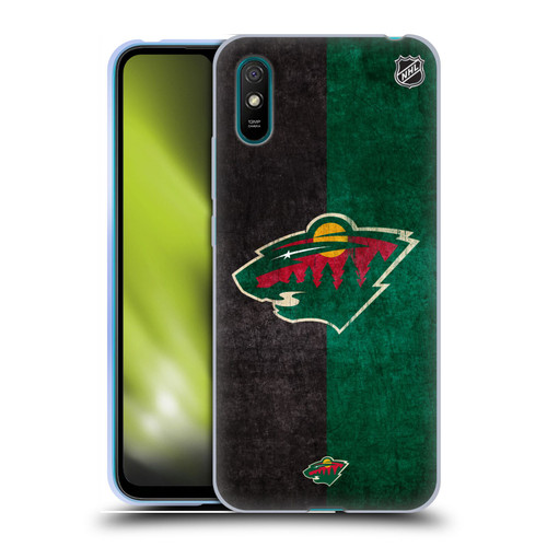 NHL Minnesota Wild Half Distressed Soft Gel Case for Xiaomi Redmi 9A / Redmi 9AT