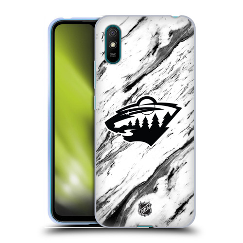 NHL Minnesota Wild Marble Soft Gel Case for Xiaomi Redmi 9A / Redmi 9AT