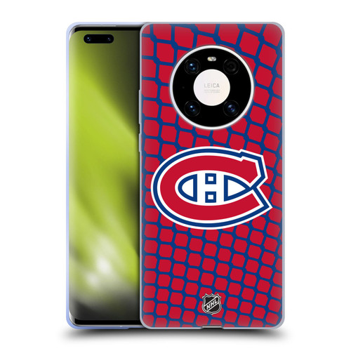 NHL Montreal Canadiens Net Pattern Soft Gel Case for Huawei Mate 40 Pro 5G