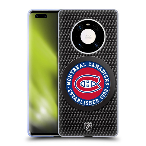 NHL Montreal Canadiens Puck Texture Soft Gel Case for Huawei Mate 40 Pro 5G
