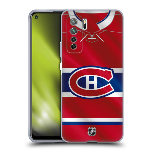 NHL Montreal Canadiens Jersey Soft Gel Case for Huawei Nova 7 SE/P40 Lite 5G