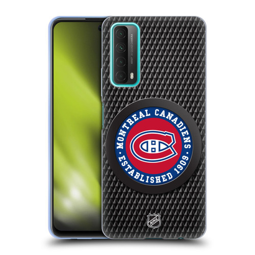 NHL Montreal Canadiens Puck Texture Soft Gel Case for Huawei P Smart (2021)