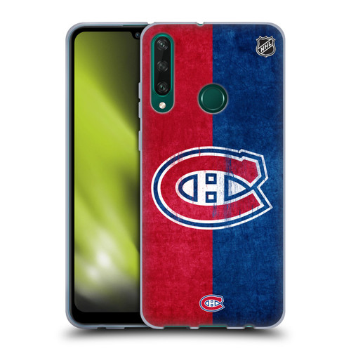 NHL Montreal Canadiens Half Distressed Soft Gel Case for Huawei Y6p