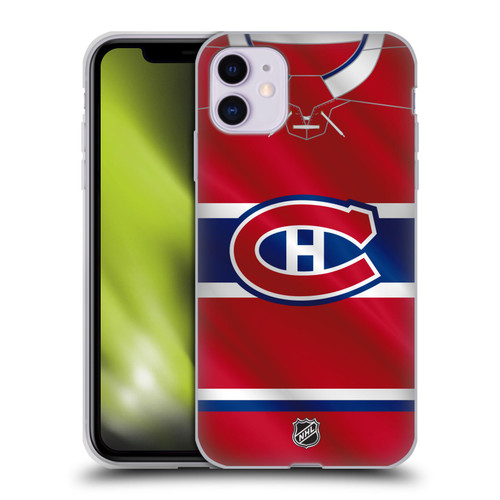 NHL Montreal Canadiens Jersey Soft Gel Case for Apple iPhone 11