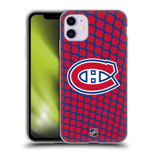 NHL Montreal Canadiens Net Pattern Soft Gel Case for Apple iPhone 11