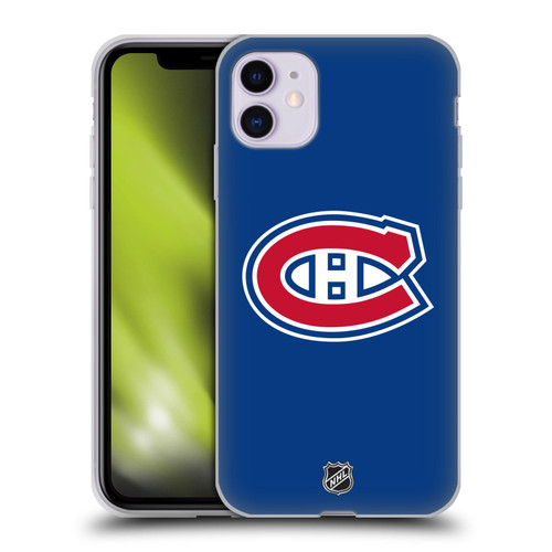 NHL Montreal Canadiens Plain Soft Gel Case for Apple iPhone 11