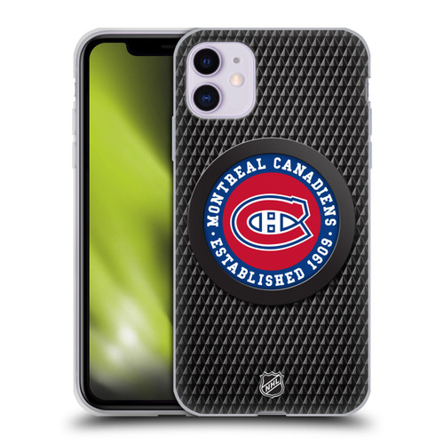 NHL Montreal Canadiens Puck Texture Soft Gel Case for Apple iPhone 11